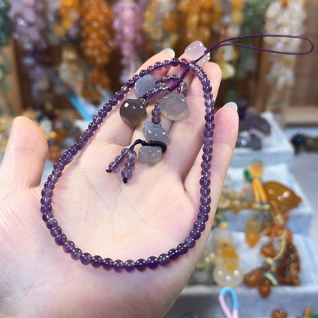 玛瑙/玉髓手机链未镶嵌