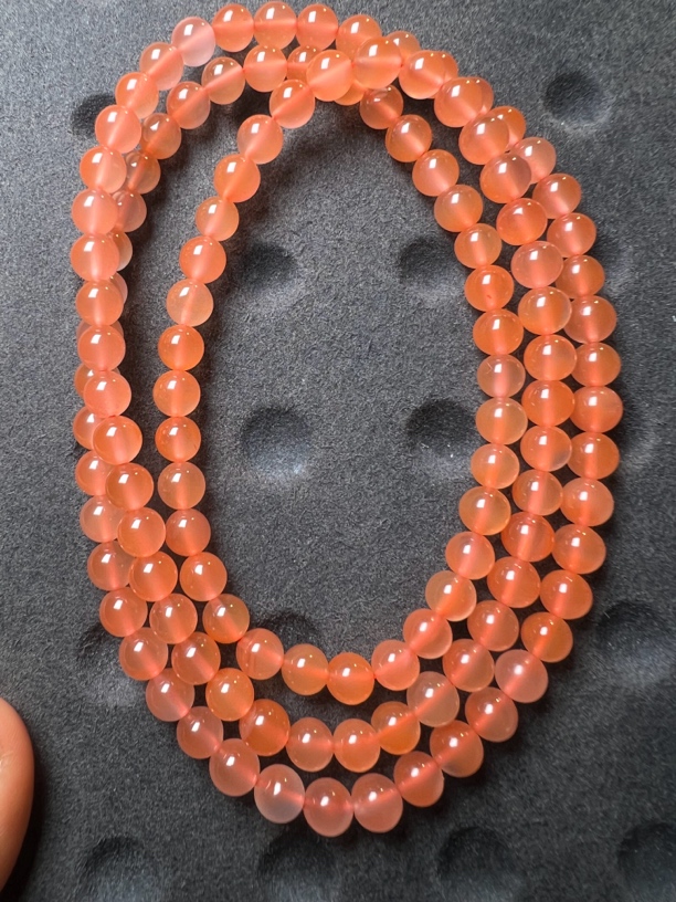 保山南红玛瑙小庄冰飘108手串原矿
