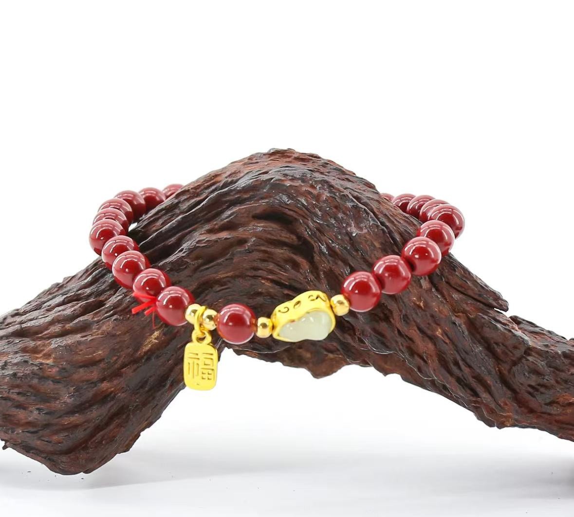 天然辰砂AD314-精品手串（无礼盒）