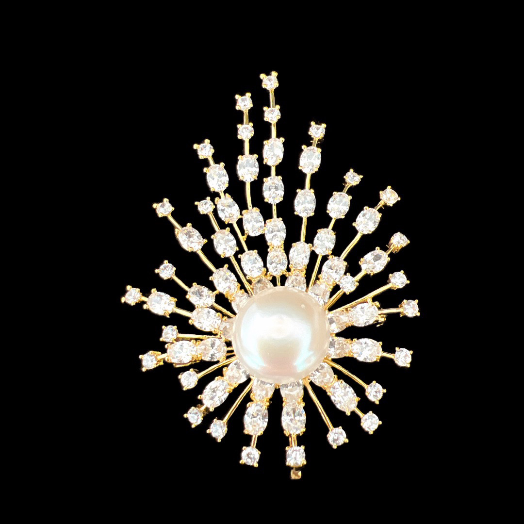 F4425珍珠胸针多样性发一