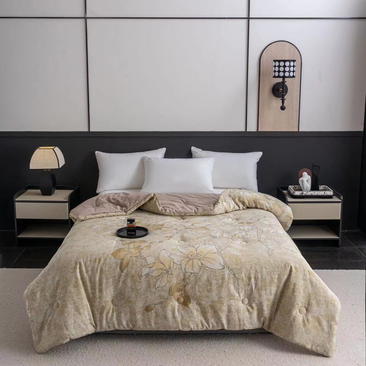 JFAN（木槿花开）200cm*230cm 高端纯棉双层纱柔软亲肤可机洗四季被