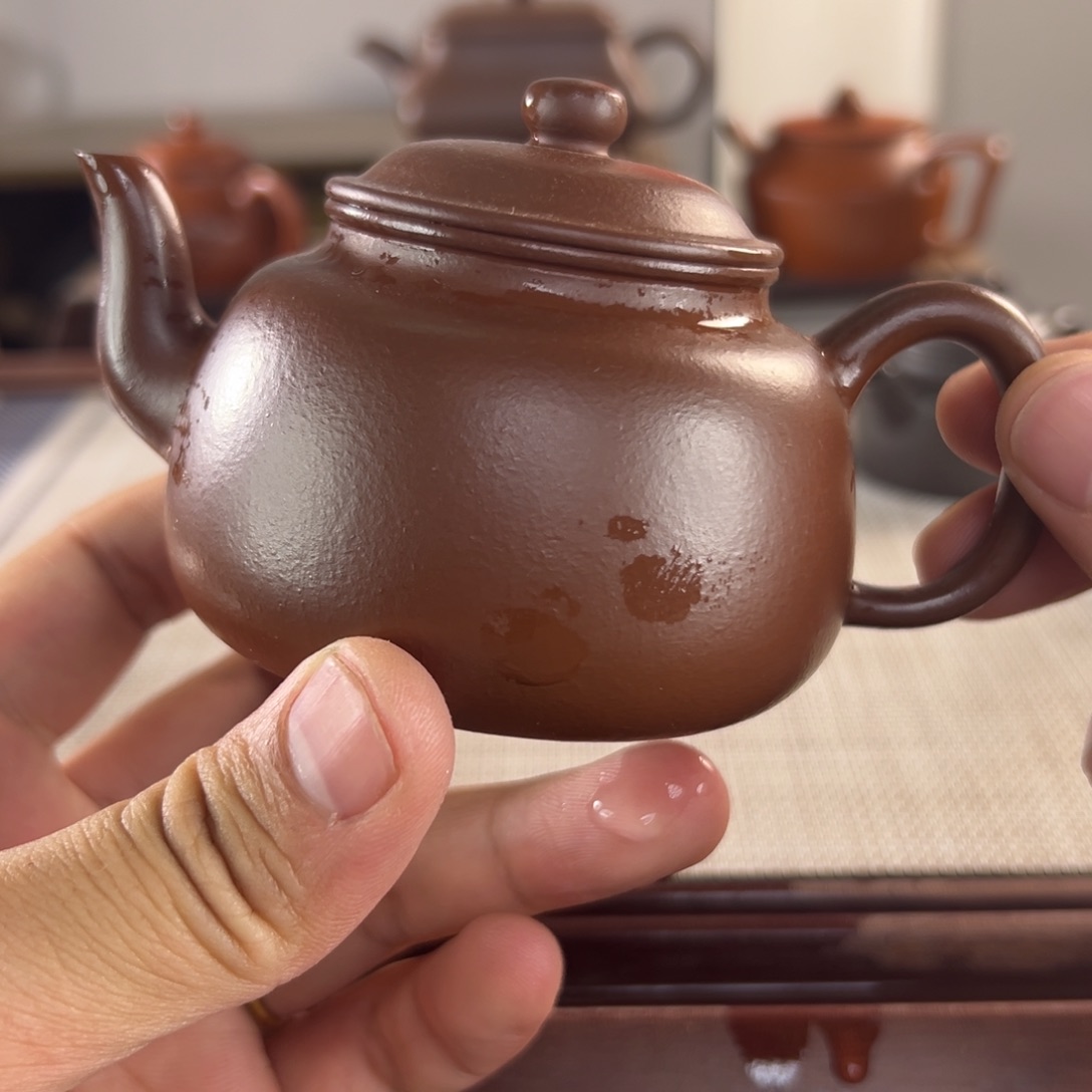 紫砂宜兴紫砂 微瑕茶壶