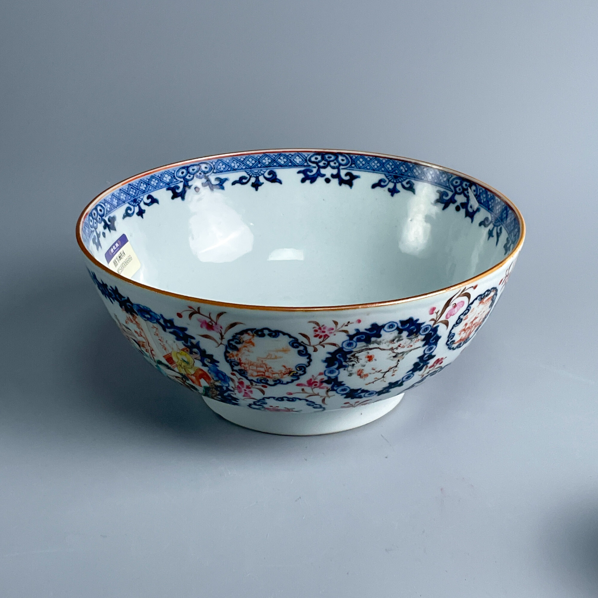 瓷器/古董清乾隆广彩人物故事大碗-M25AV006669/收藏/文物/绣花张