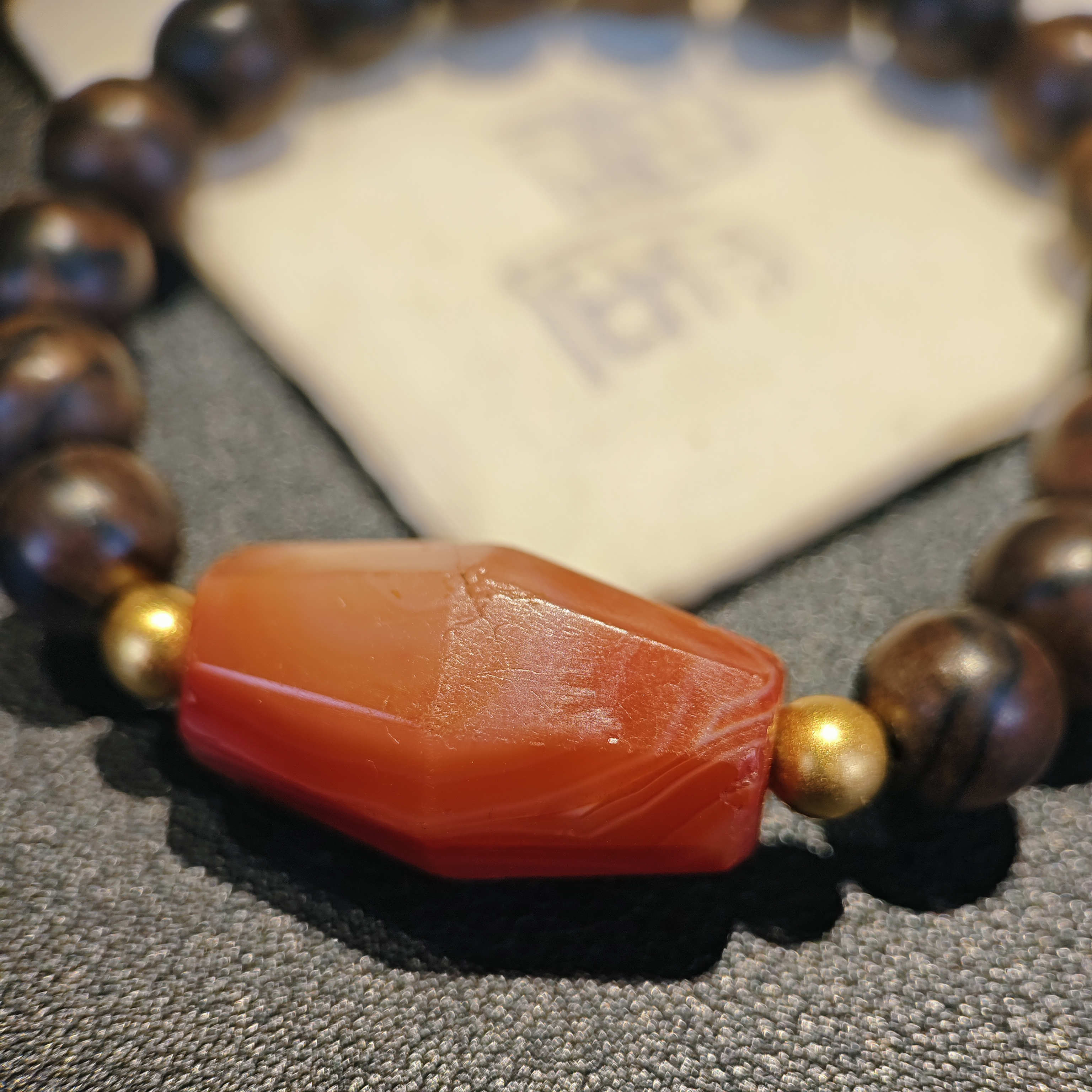 老玛瑙手串缠丝玛瑙串