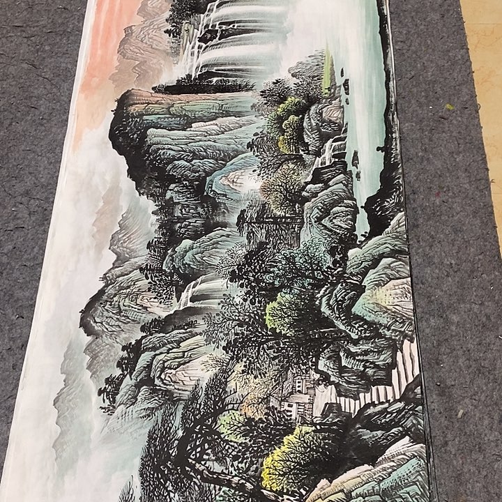 向***东国画国画国画小六尺太阳
