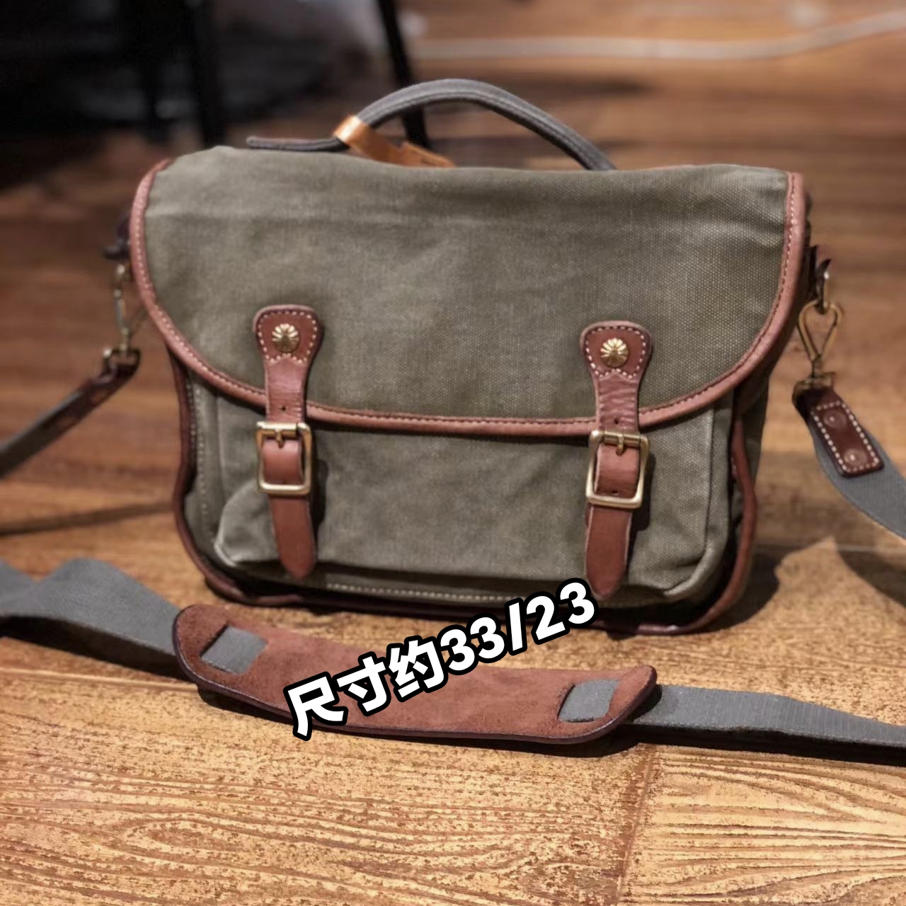 制道手工男士女士单肩斜挎包复古休闲重磅洗水做旧帆布手提剑桥包