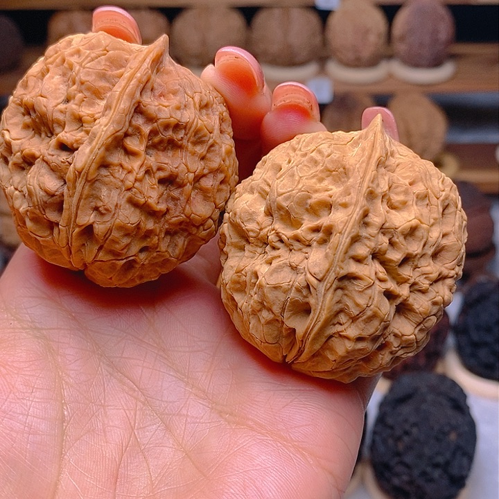 桃核把件观音佛手45mm