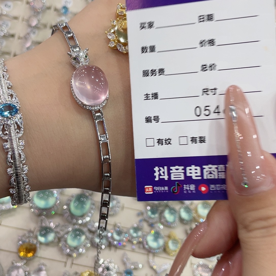 水晶戒指银S925镶嵌