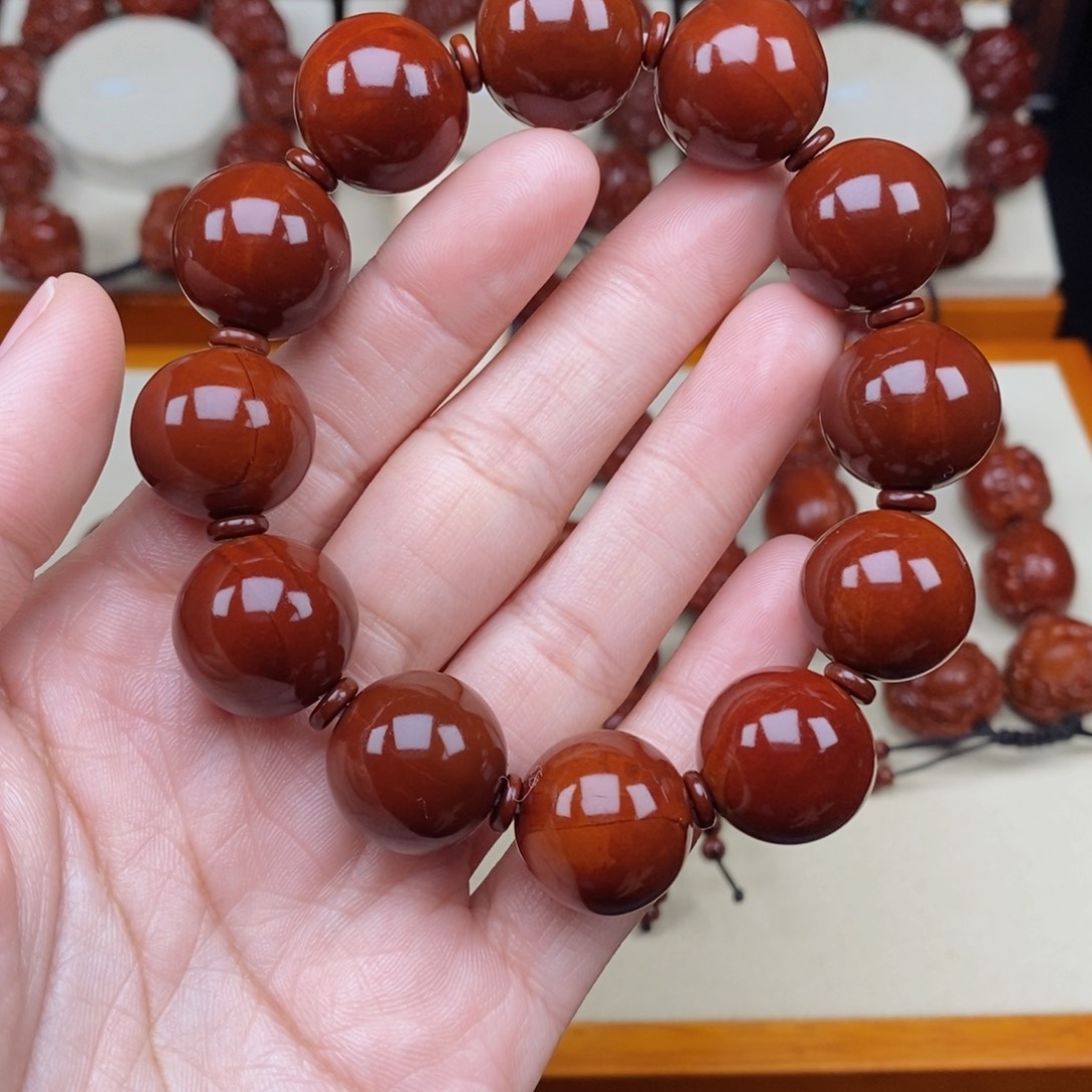 橄榄核吊坠墨***人光珠光珠