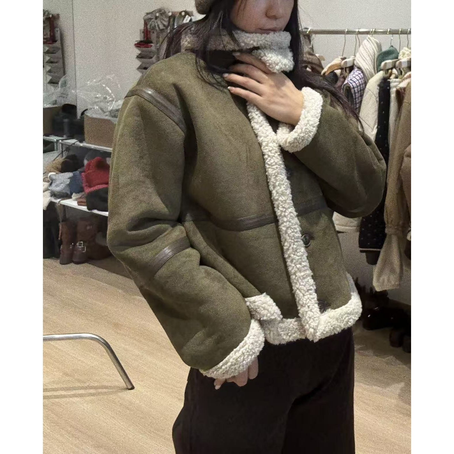 韩代.松松绿毛一体 L25110105