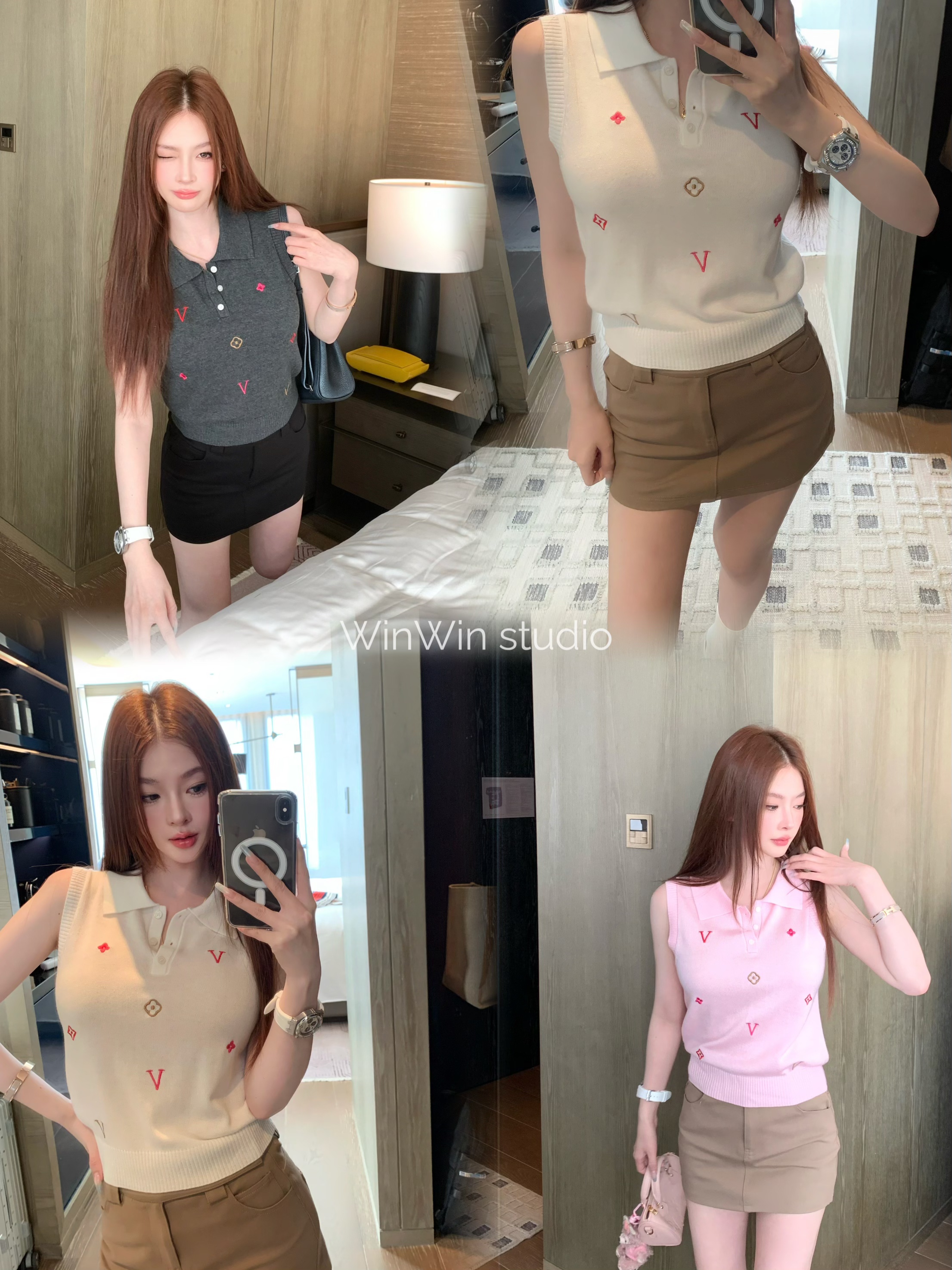 【驴系麻豆】文文私服 夏季时尚洋气修身显瘦气质针织衫WWX5ZZS1267