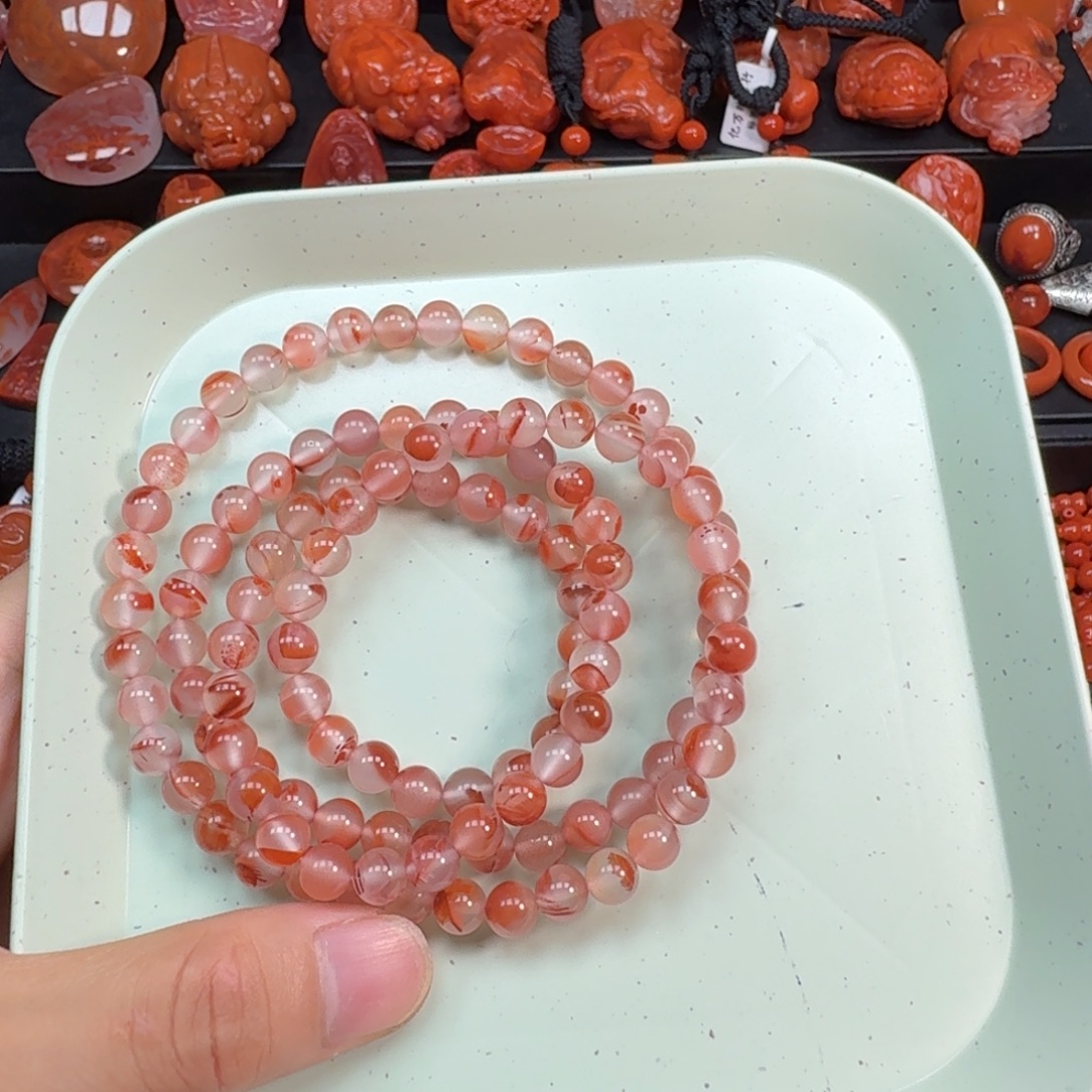 南红玛瑙手串7未镶嵌