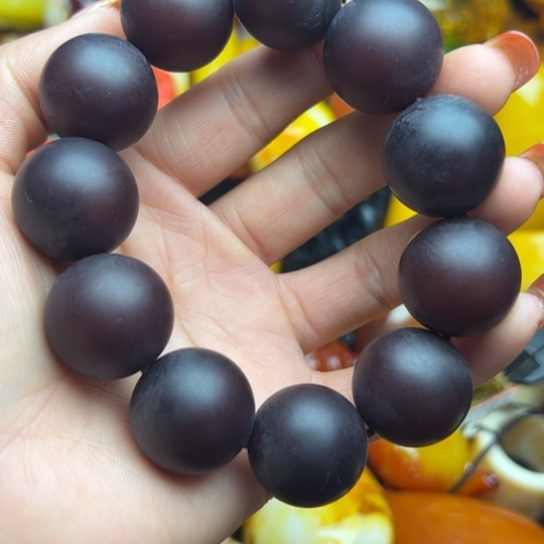 琥珀手串未镶嵌蜜蜡