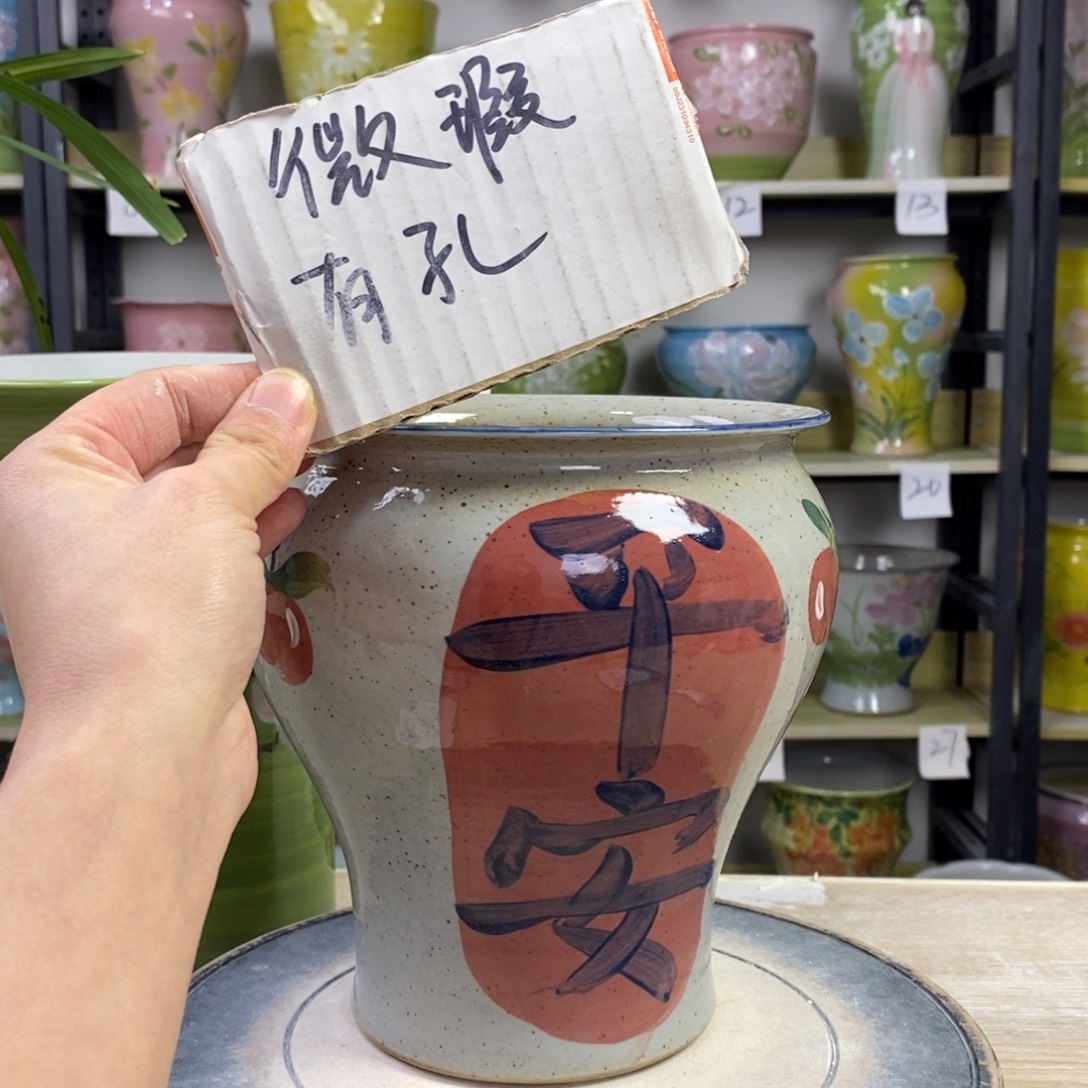 景德镇手工手绘陶瓷花盆
