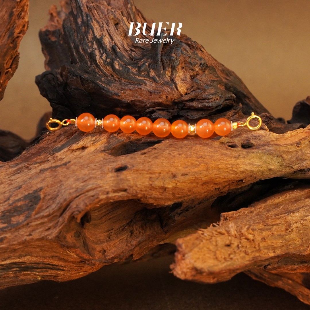 【不二】南红冰红18K金DIY延长链5mm± 长度6cm（多样性发）