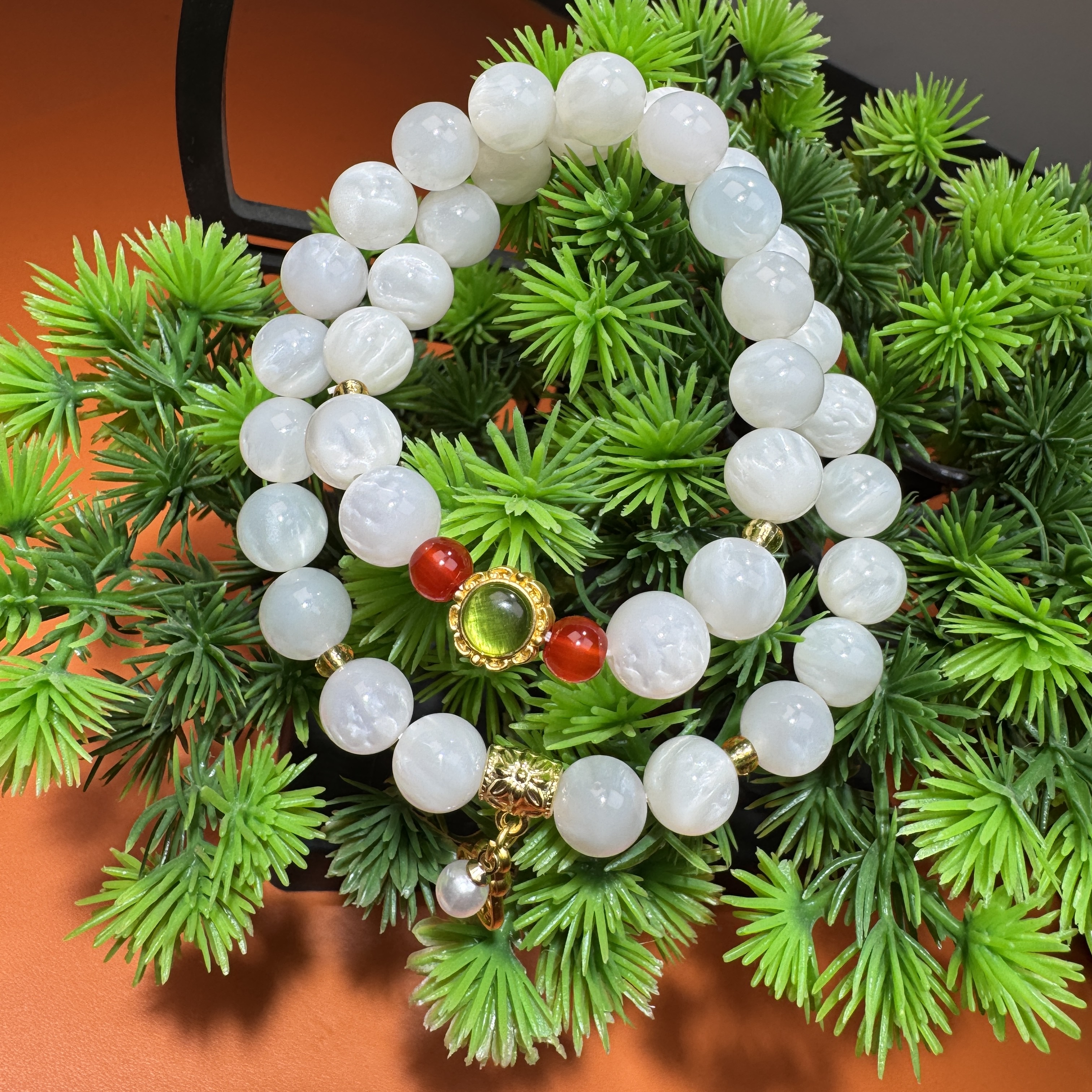 精品福利海云母两圈变色手串圆珠DIY串珠手串无礼盒-L078