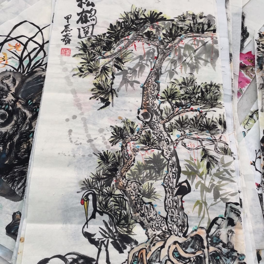 国画郭春锦老师绘画