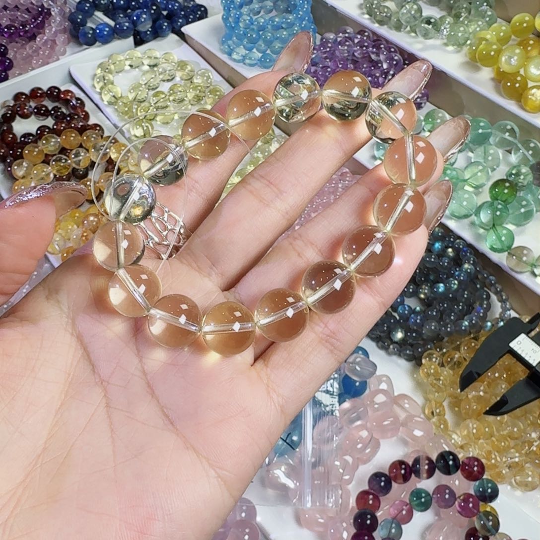 水晶手链未镶嵌晚*.黄水晶12