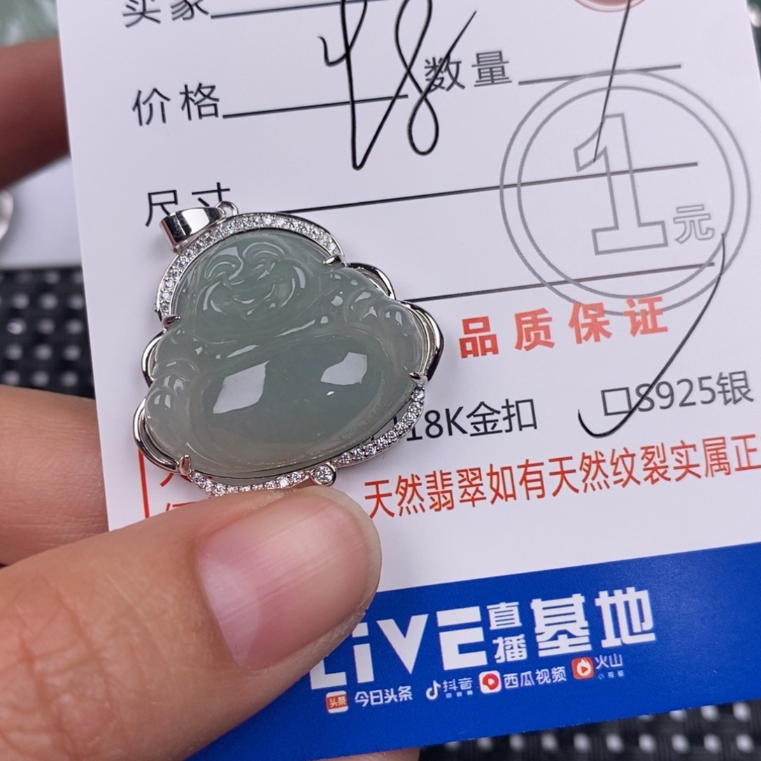 翡翠银S925镶嵌颈饰