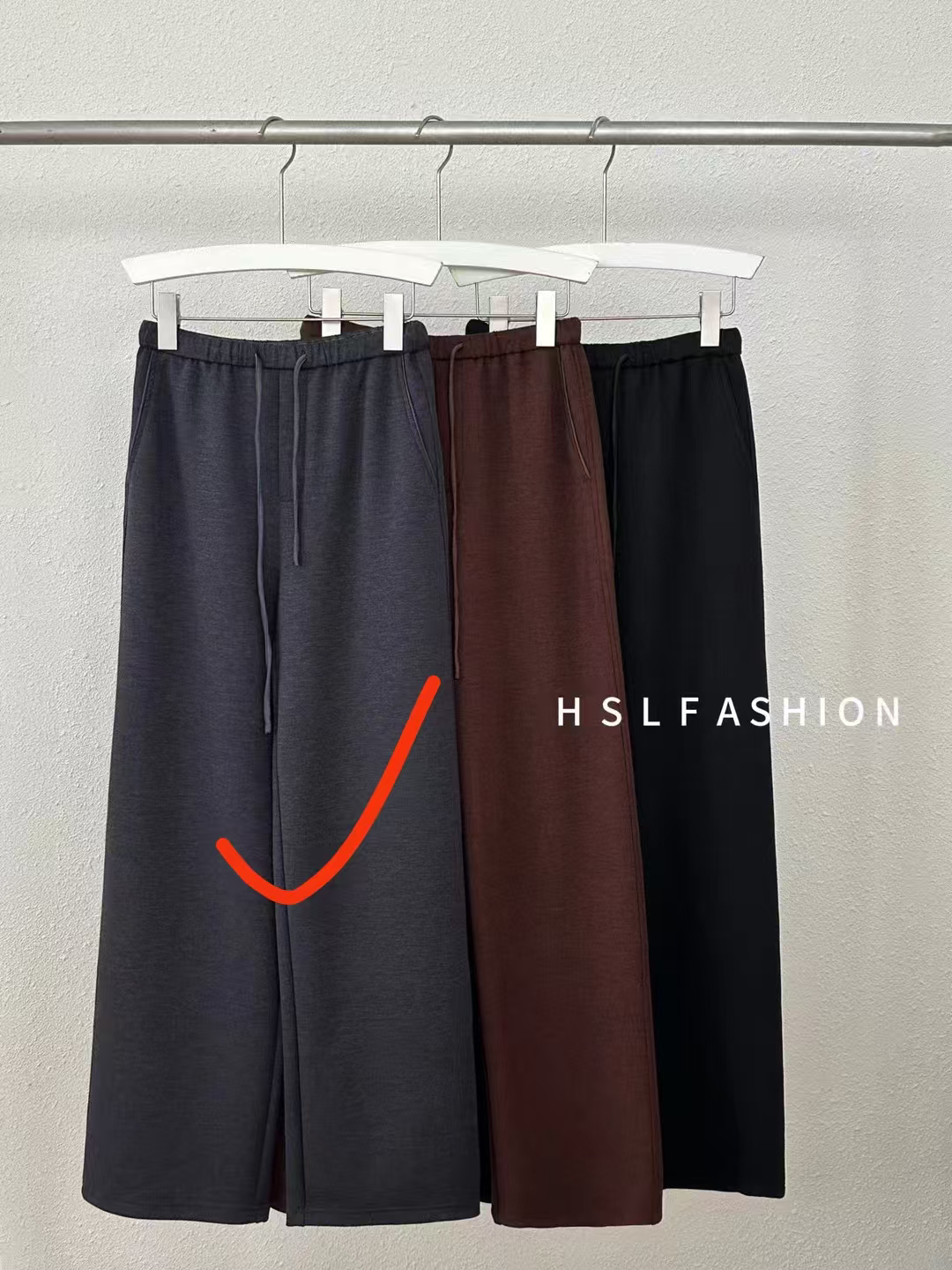 秋冬加厚舒适显瘦糯米裤百搭直筒休闲裤