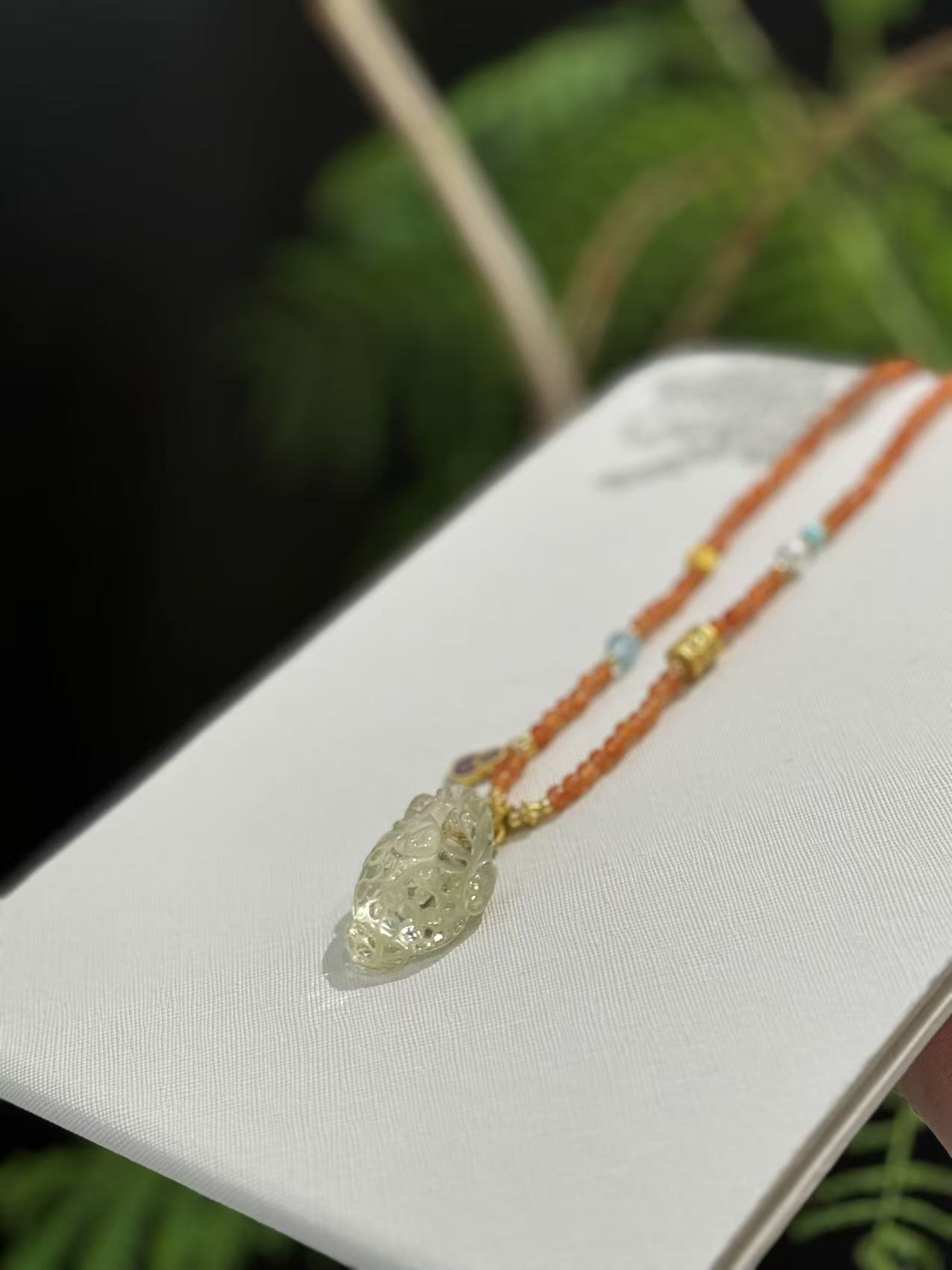 【莹莹专属】天然珠宝黄水金蝉吊坠M3759