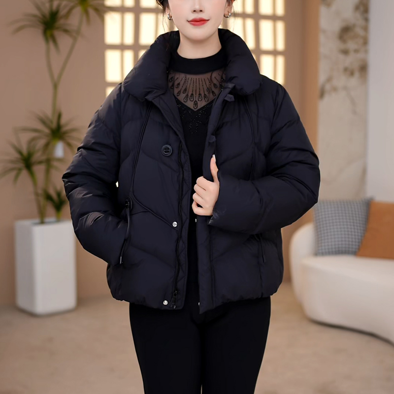 妈妈高档羽绒服女2025年新款洋气时尚小个子加厚保暖短款外套