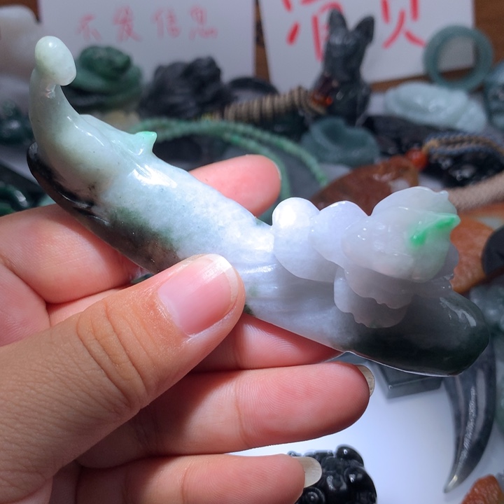 翡翠颈饰未镶嵌保真天然A货翡翠