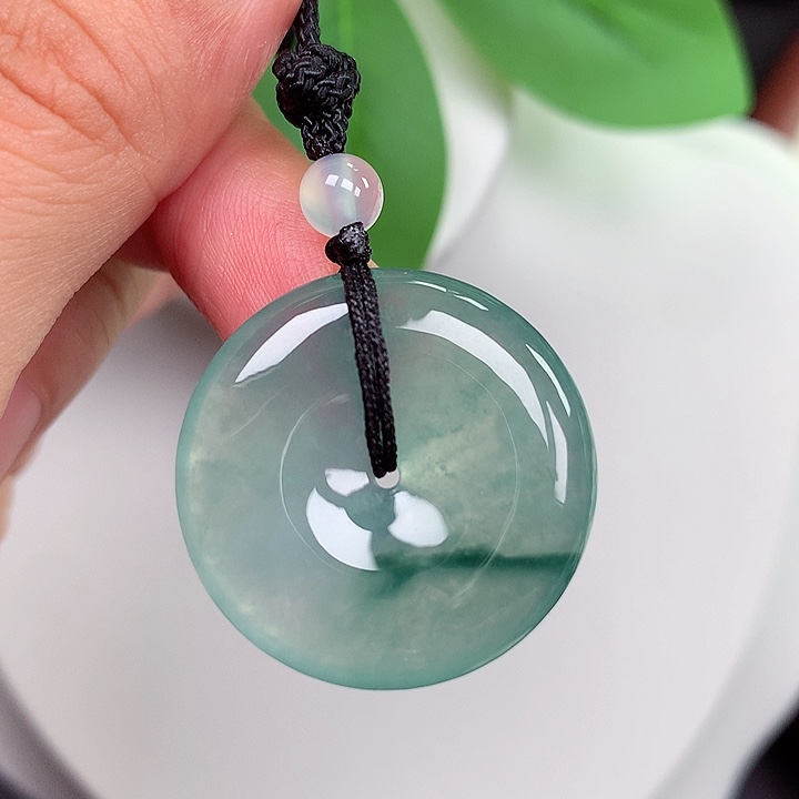 颈饰未镶嵌翡翠平安扣 26.6x5.2mm