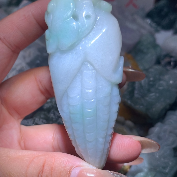 翡翠未镶嵌颈饰保真天然A货翡翠