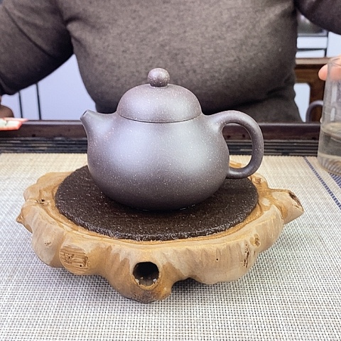 紫砂茶壶宜兴紫砂大水潭天青150c c