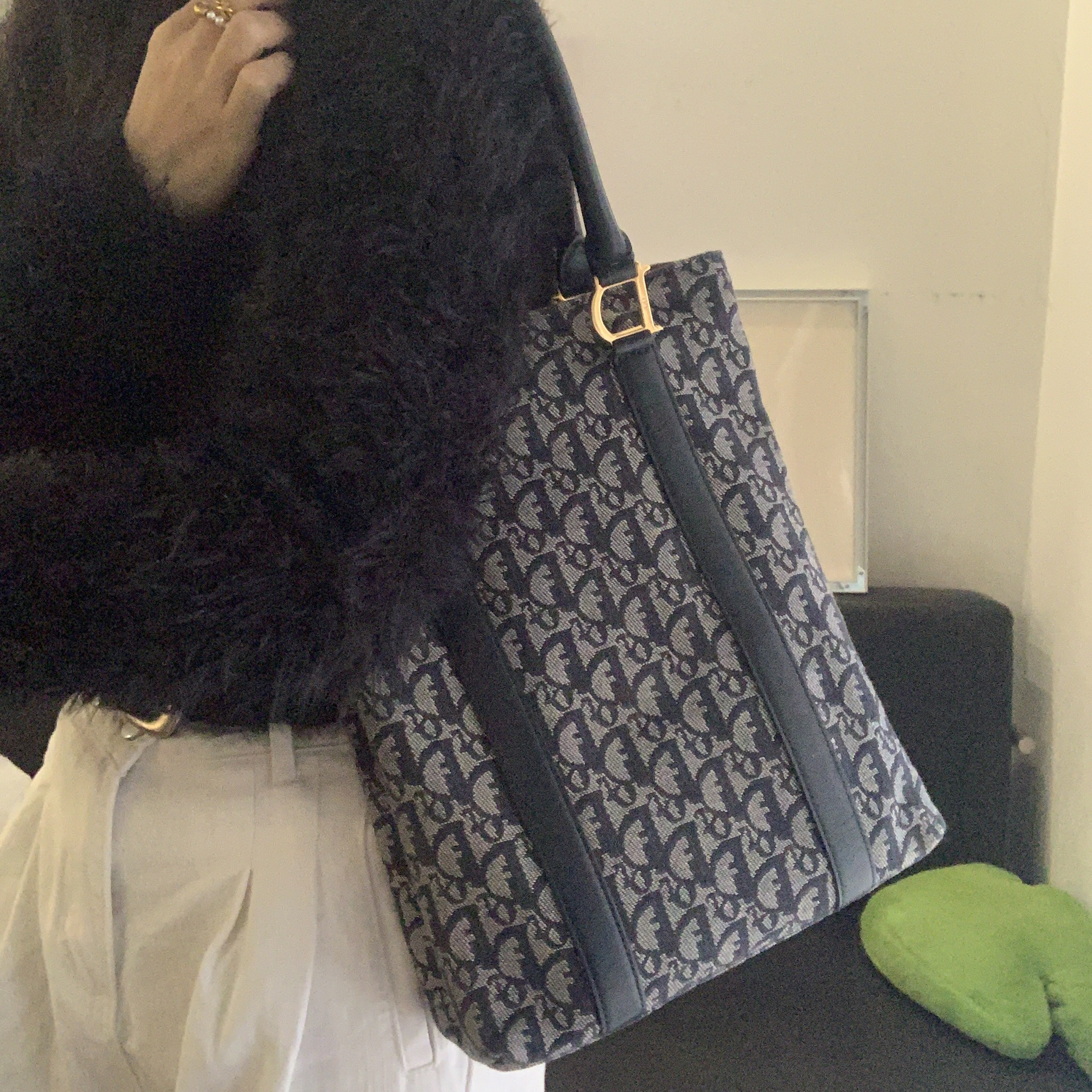 95新 DIOR/迪奥 7 蓝色老花琴谱托特