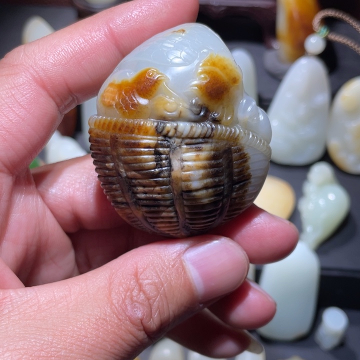 和田玉颈饰未镶嵌鸿**头