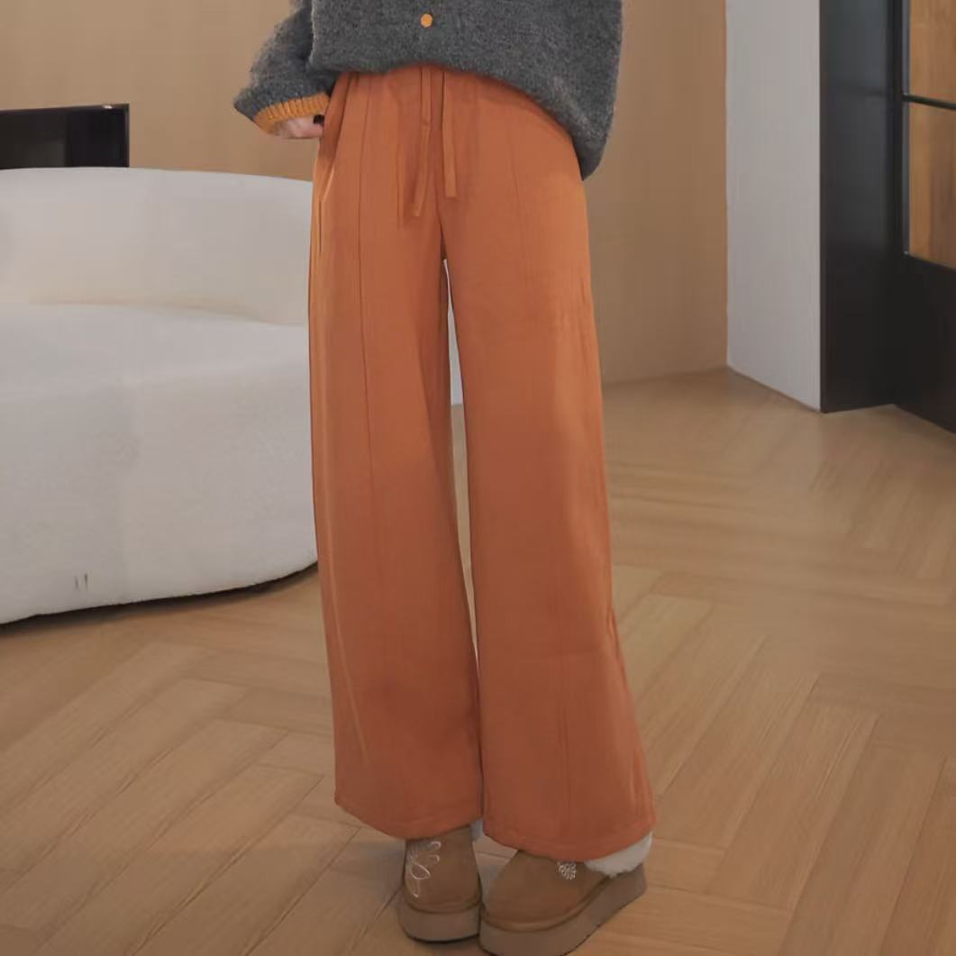 余紫绮【梧桐】纯色休闲裤加绒女卫裤YD2886014