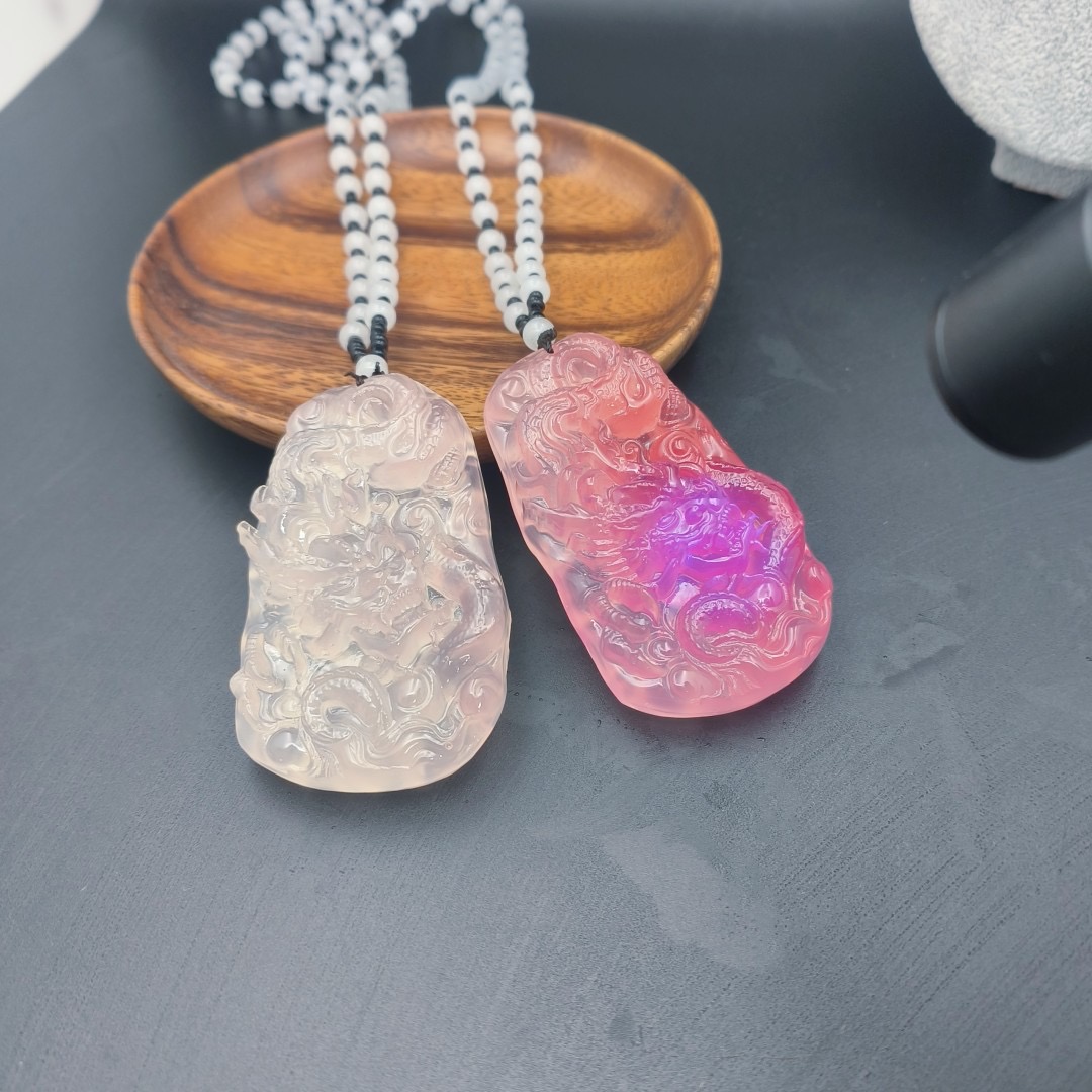 D0104 海云母精品吊坠项链