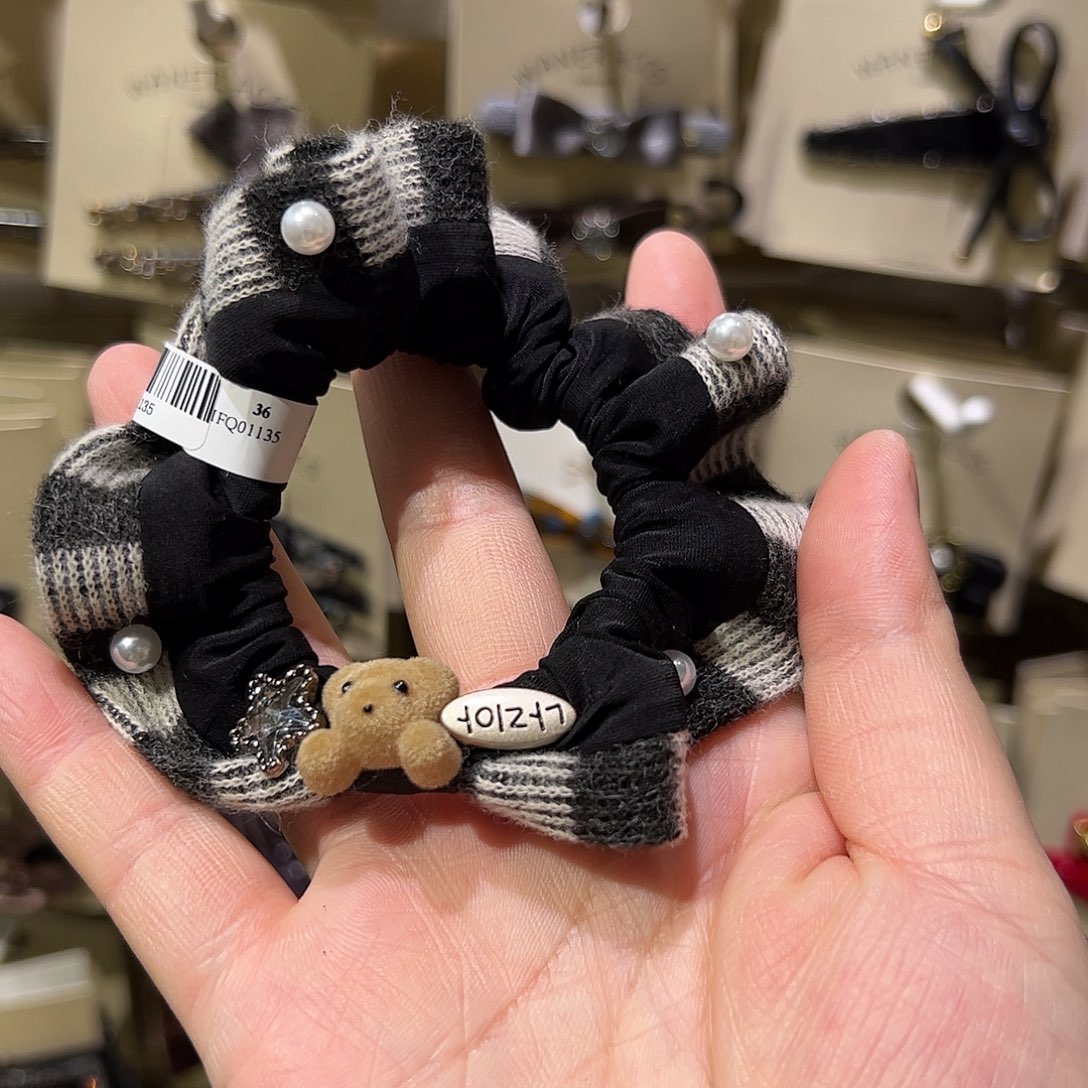 猪****布艺非金属小熊面膜圈