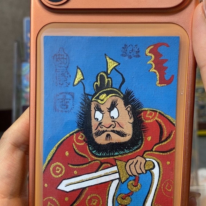 孤品朱砂奎爷蓝色经典款背贴