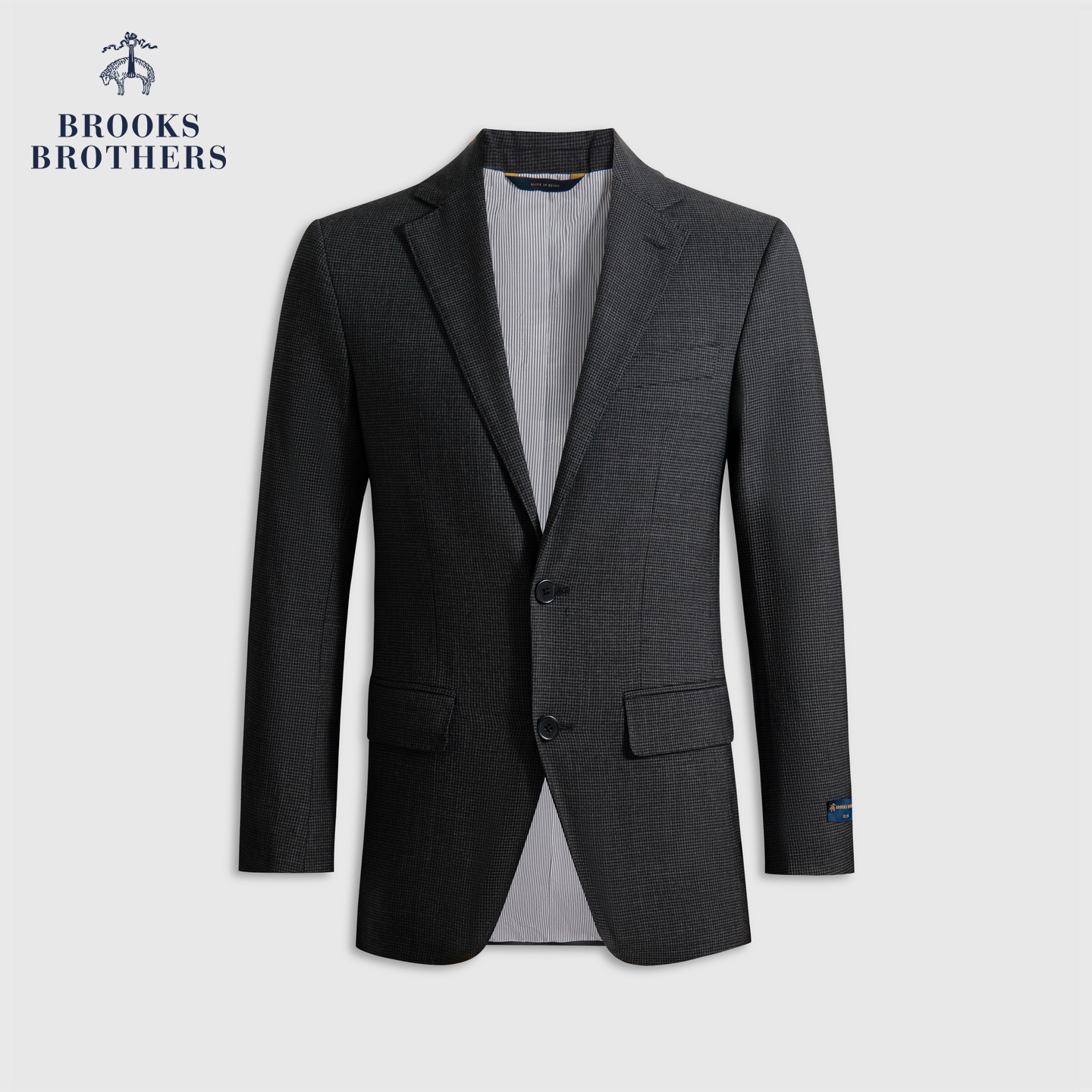 Brooks Brothers/布克兄弟男士25早秋新品绵羊毛千鸟格复古西装