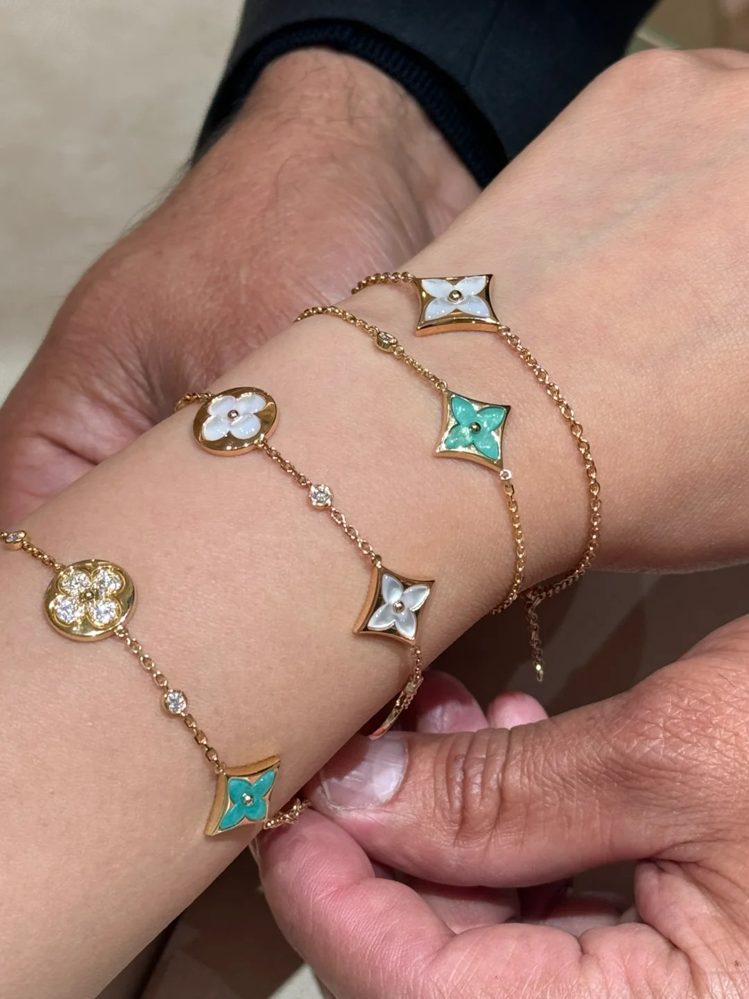 （撤柜未使用）18K女士手链造型轻奢diy包邮LB