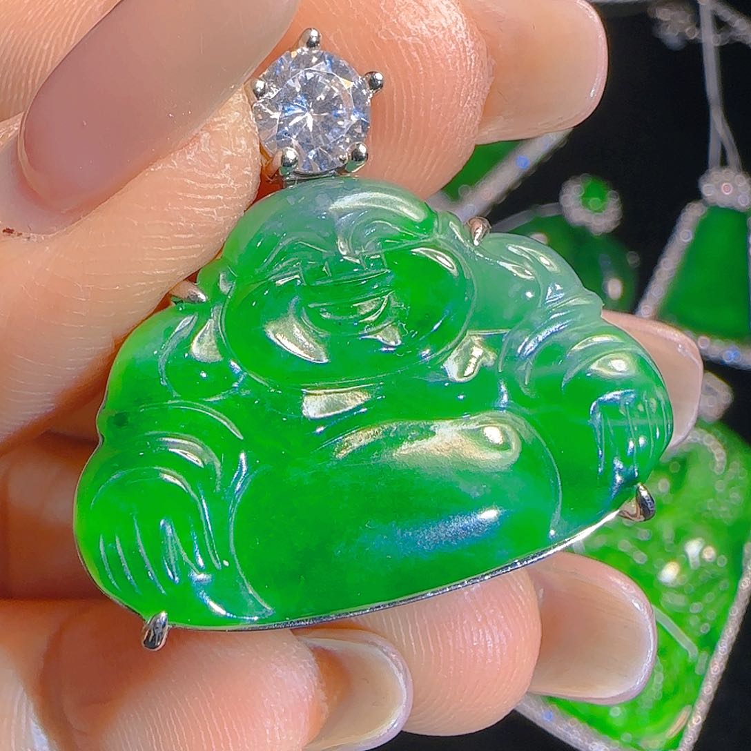 翡翠吊坠(赠链)银S925镶嵌