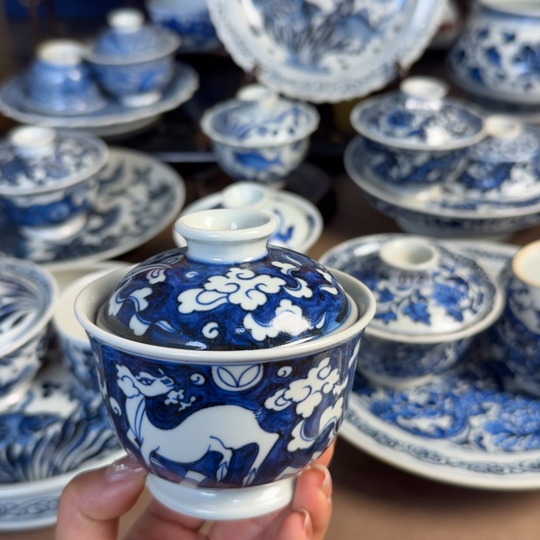 景德镇手工手绘茶具微瑕