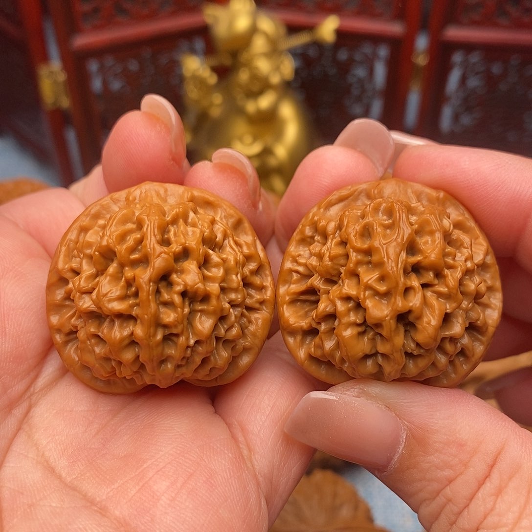 文玩核桃把件34全品毕业野生秦闷