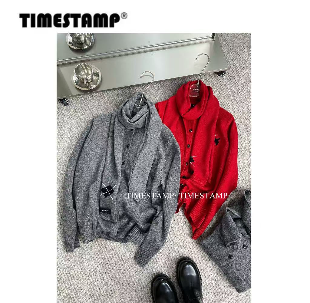 【TIMESTAMP】2025/658099519新款时尚设计感配围巾小狗开衫