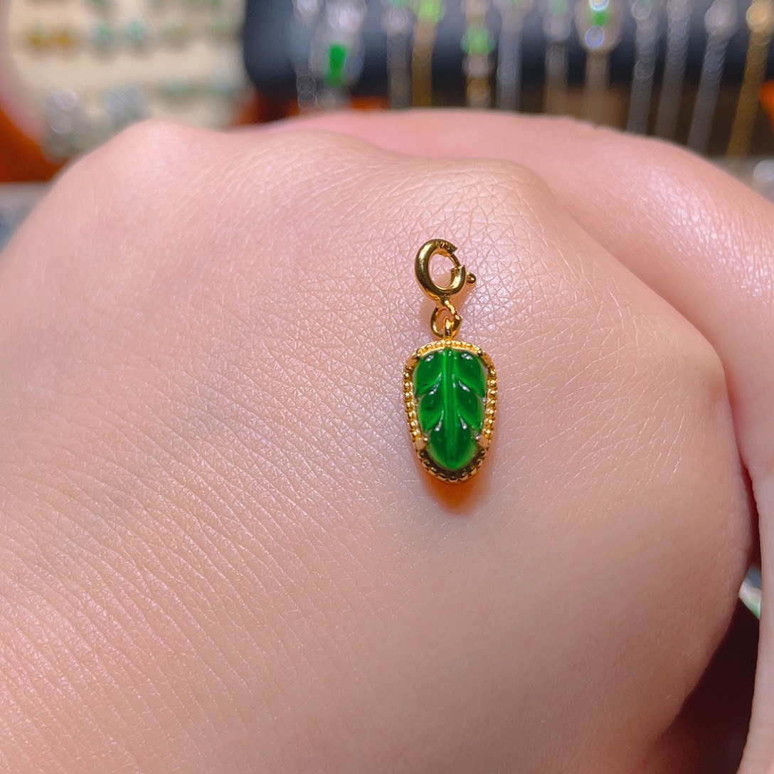 翡翠银S925镶嵌吊坠(不含链)