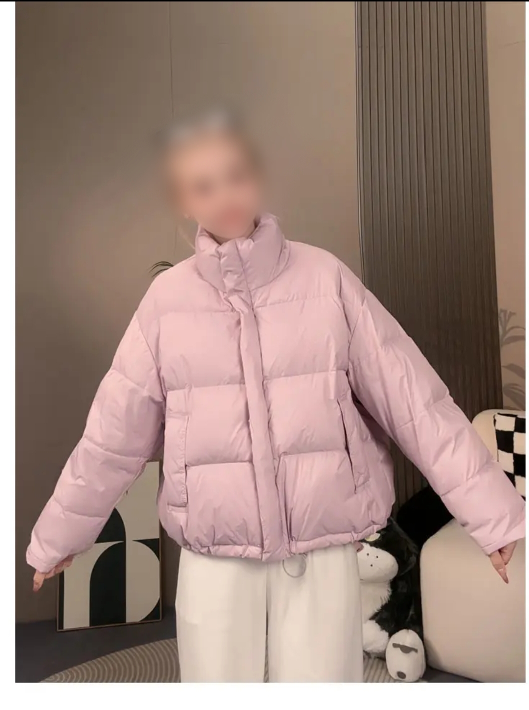 米家2025新款加厚羽绒服女短款宽松冬季羽绒服白鸭绒泡芙羽绒服