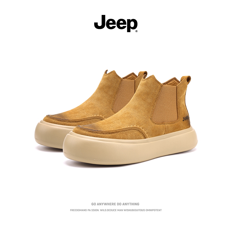 JEEP/吉普秋冬季新款厚底复古男鞋户外防滑耐磨马丁靴马丁靴男士