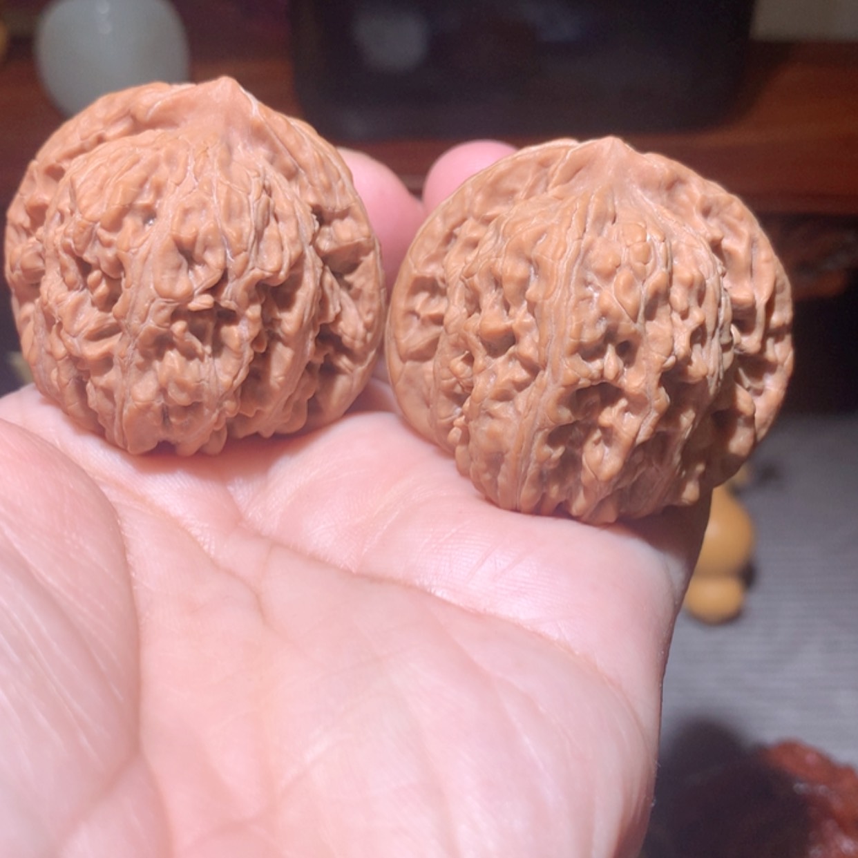 【闪购商品】文玩核桃把件快***毛7号正版平谷楼