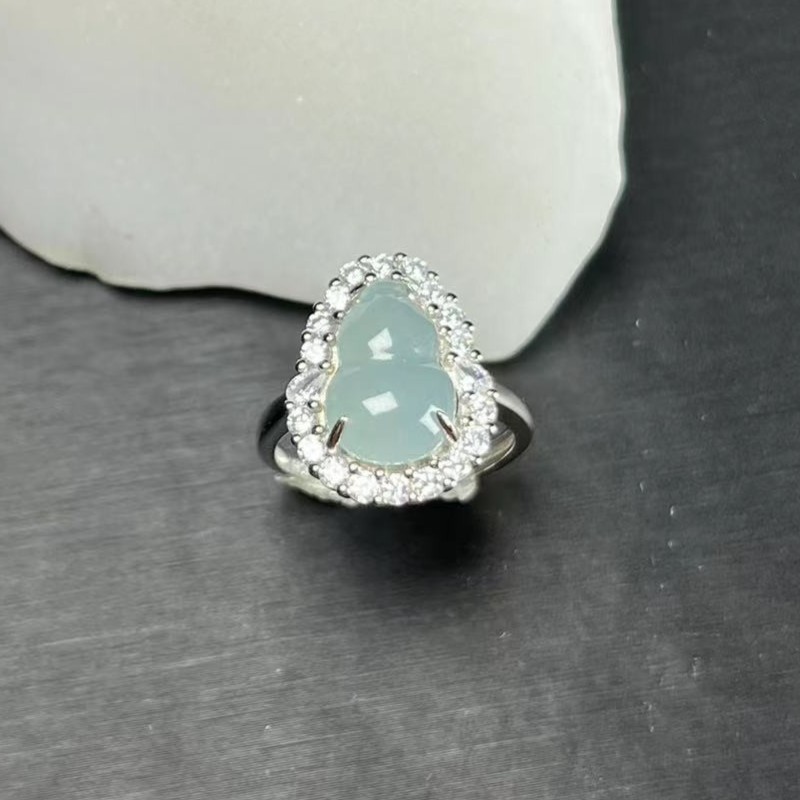 李书锦蓝水翡翠葫芦戒指BY A140 1108 457 【拍一发一】 多样性发货