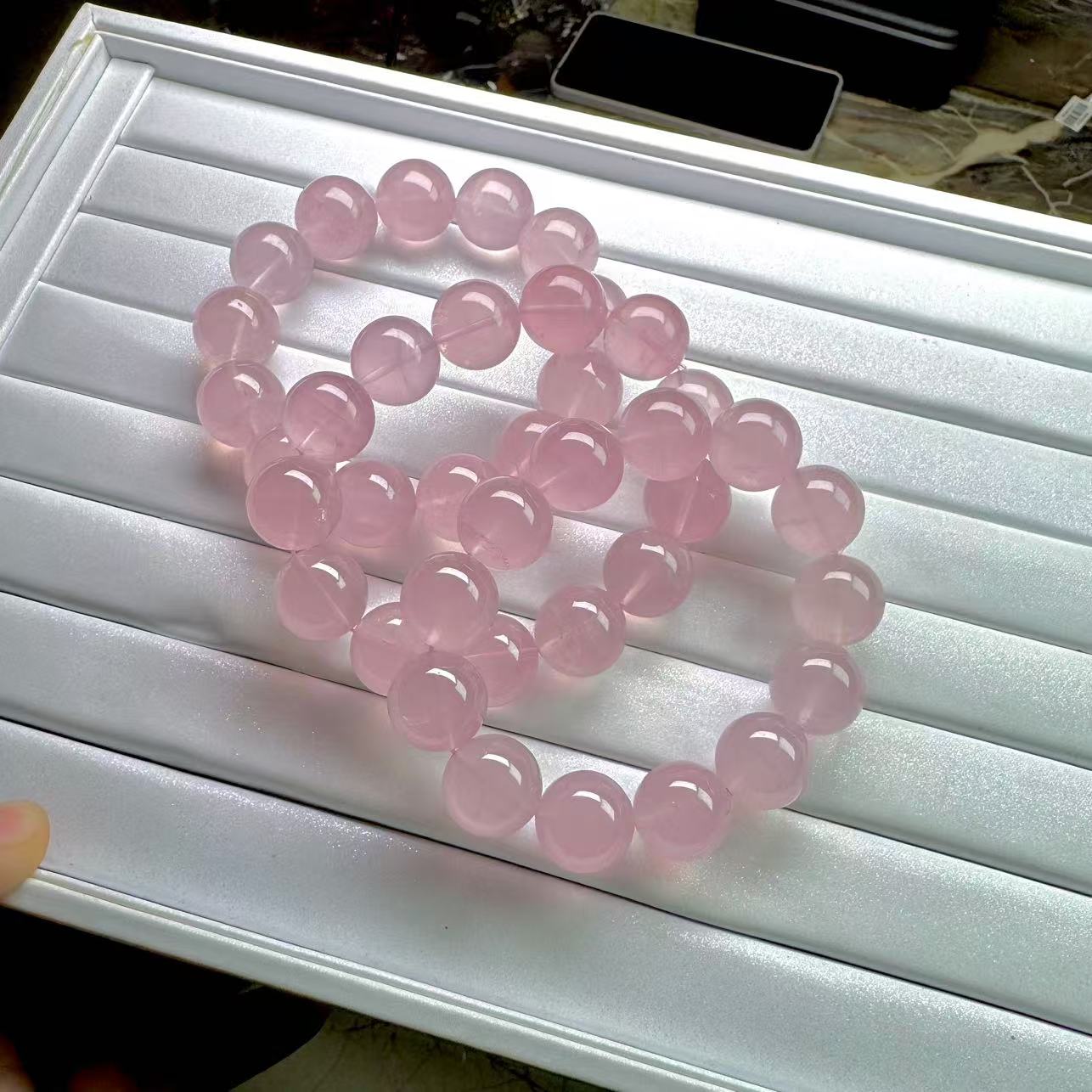 高阶玄（有冰纹）无矿马粉手串（11以上越大越粉）（多样性发一）