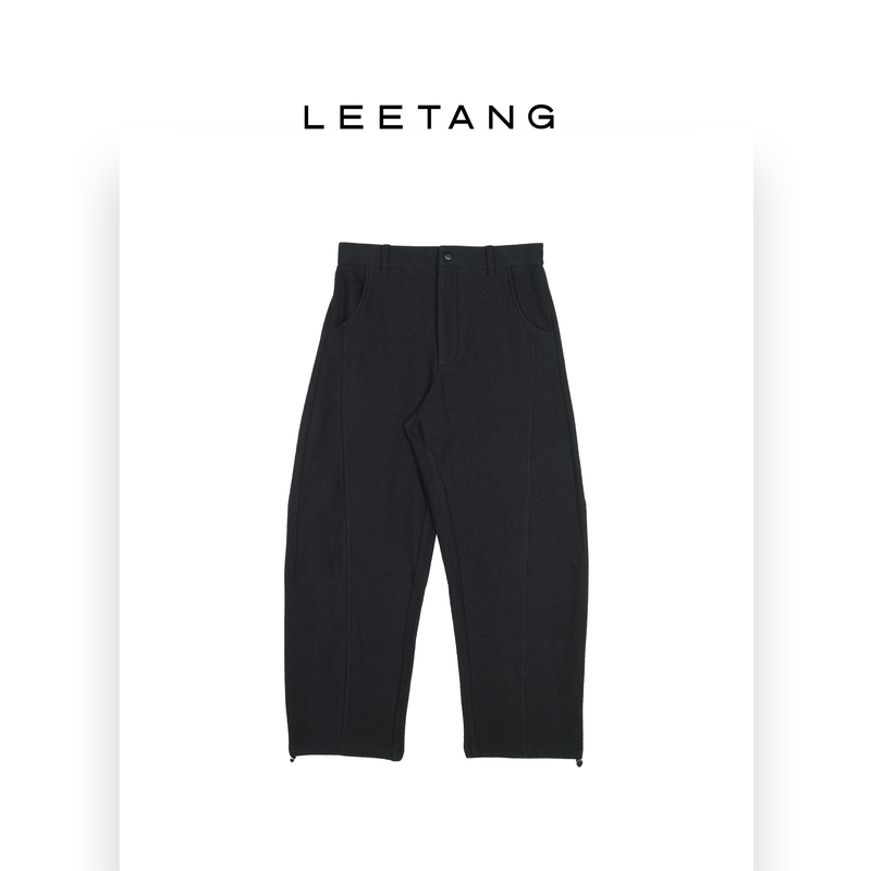 【LEETANG】休闲宽松针织松紧腰长裤LT-ZS27013