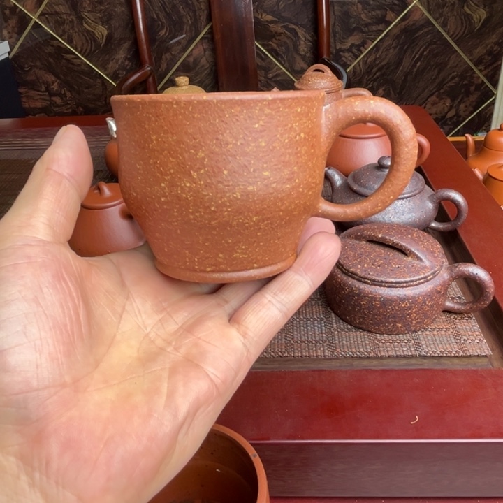 茶壶紫砂黄龙山降坡、手磨杆全手主人杯